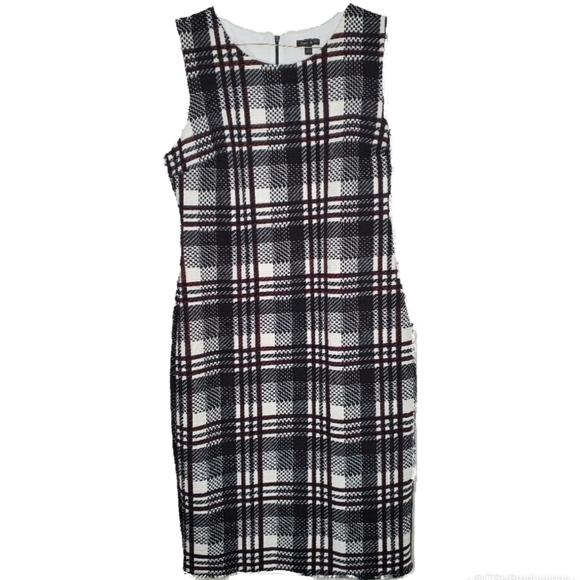 Sami & Jo Dresses & Skirts - 7) SAMI & JO Sleeveless Plaid Hourglass form Dress Sz. L